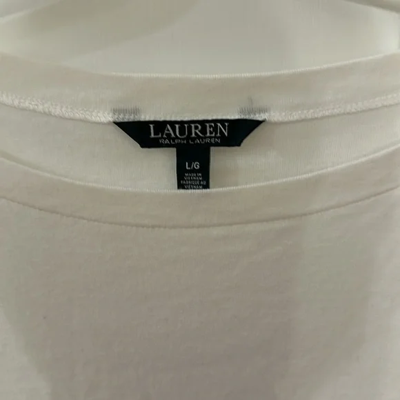 Lauren 100% White cotton shirt - Picture 2 of 3